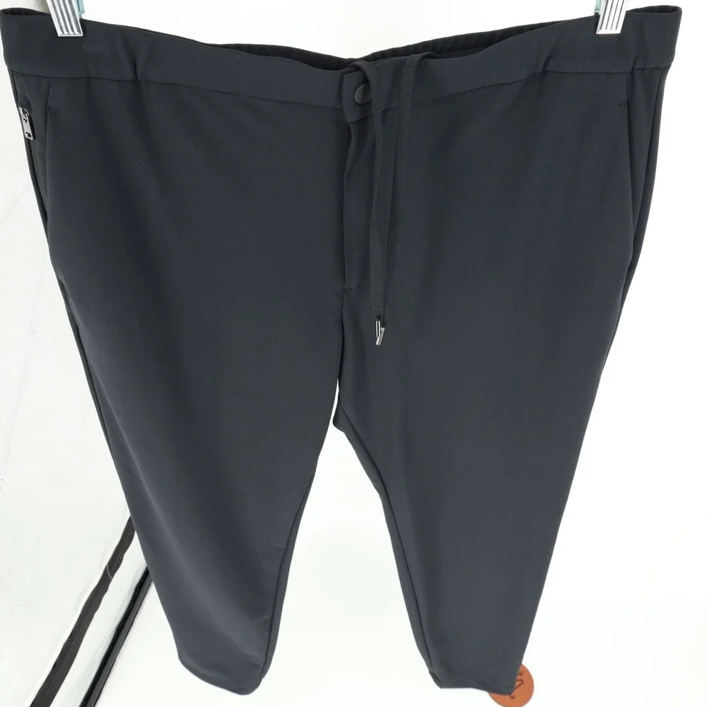 Theory Terrance EZP Precision Ponte Pants Black Mens XL L0797204 Drawstring $245